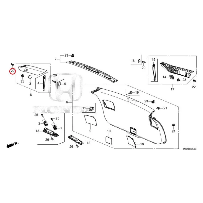 [NEW] JDM HONDA VEZEL e:HEV RV5 2021 Tailgate Lining GENUINE OEM - Image 25