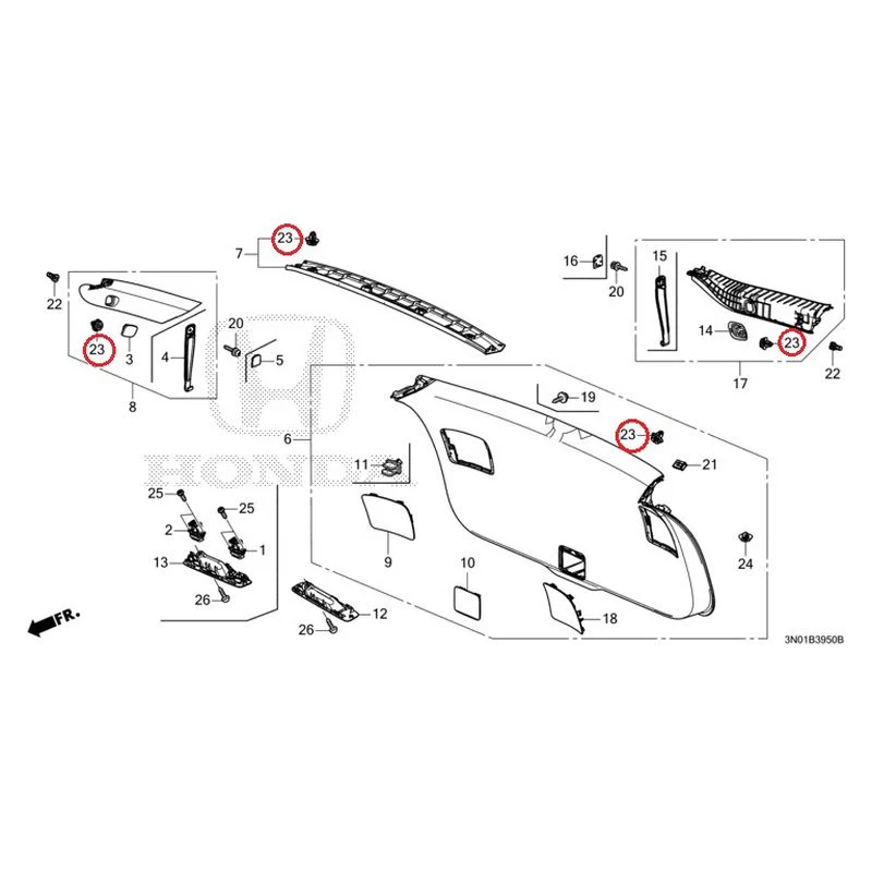 [NEW] JDM HONDA VEZEL e:HEV RV5 2021 Tailgate Lining GENUINE OEM - Image 26