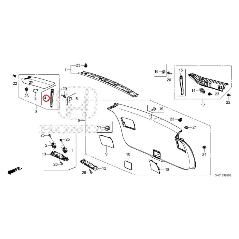 [NEW] JDM HONDA VEZEL e:HEV RV5 2021 Tailgate Lining GENUINE OEM - Image 5