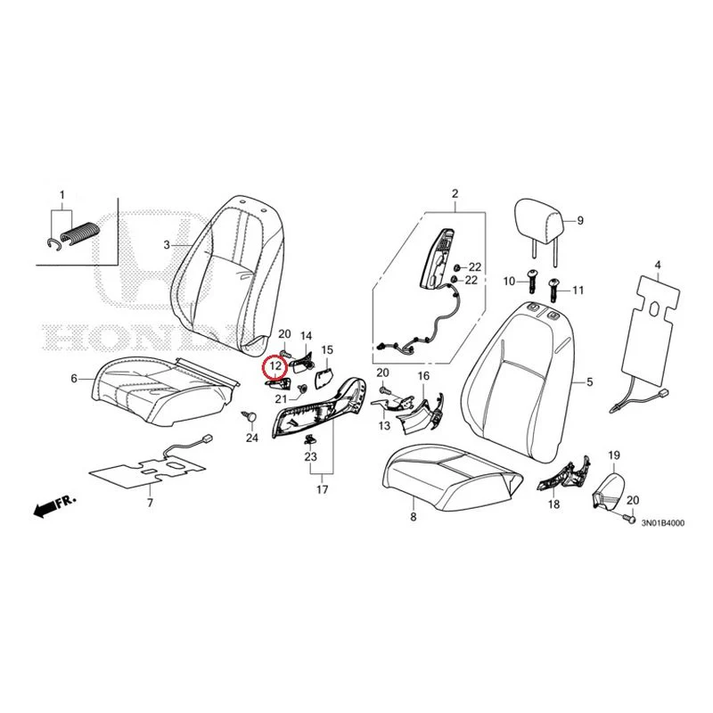 [NEW] JDM HONDA VEZEL e:HEV RV5 2021 Front Seat (Driver's Side) GENUINE OEM - Image 14