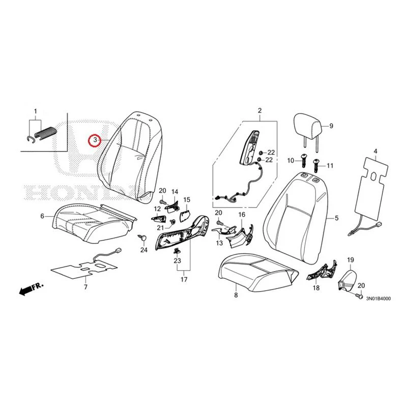 [NEW] JDM HONDA VEZEL e:HEV RV5 2021 Front Seat (Driver's Side) GENUINE OEM - Image 5