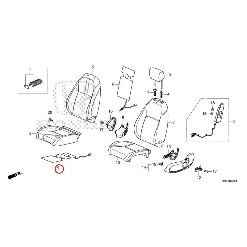 [NEW] JDM HONDA VEZEL e:HEV RV5 2021 Front Seat (Passenger Side) GENUINE OEM - Image 11