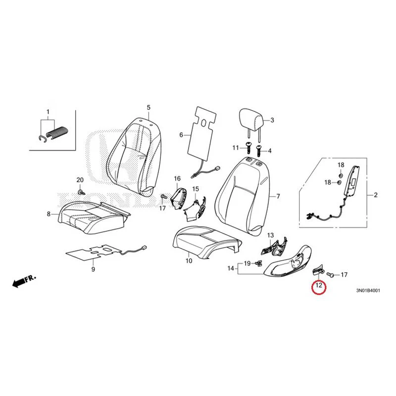 [NEW] JDM HONDA VEZEL e:HEV RV5 2021 Front Seat (Passenger Side) GENUINE OEM - Image 14