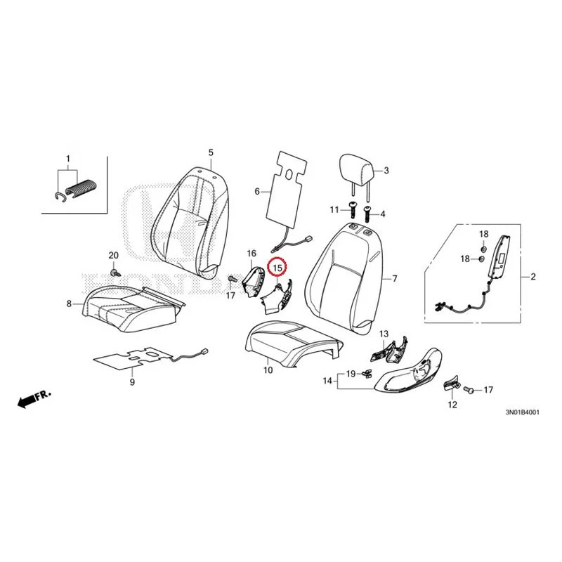[NEW] JDM HONDA VEZEL e:HEV RV5 2021 Front Seat (Passenger Side) GENUINE OEM - Image 17