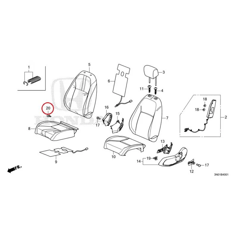 [NEW] JDM HONDA VEZEL e:HEV RV5 2021 Front Seat (Passenger Side) GENUINE OEM - Image 22