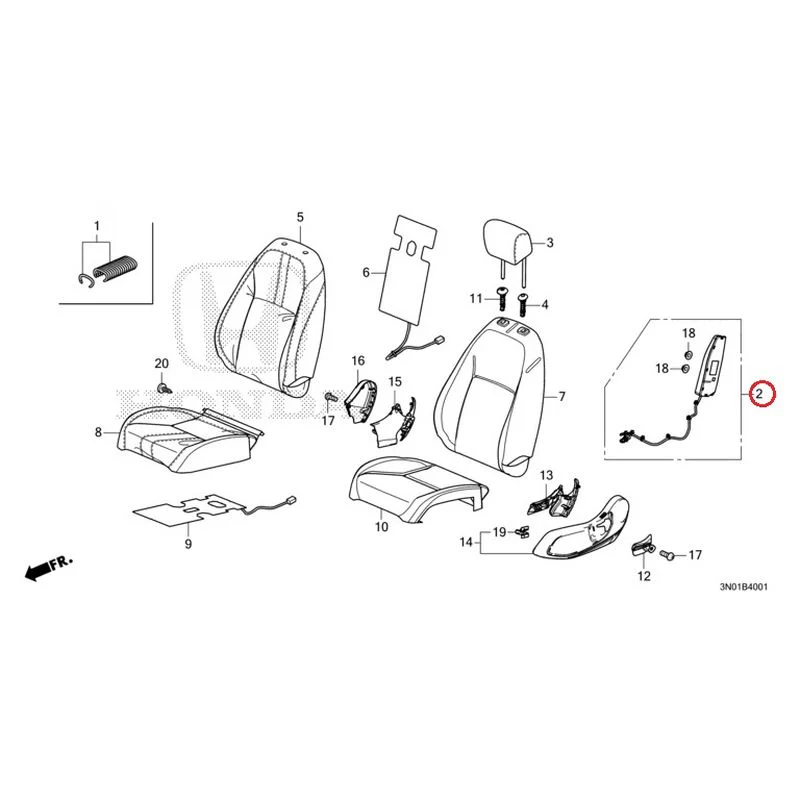 [NEW] JDM HONDA VEZEL e:HEV RV5 2021 Front Seat (Passenger Side) GENUINE OEM - Image 4