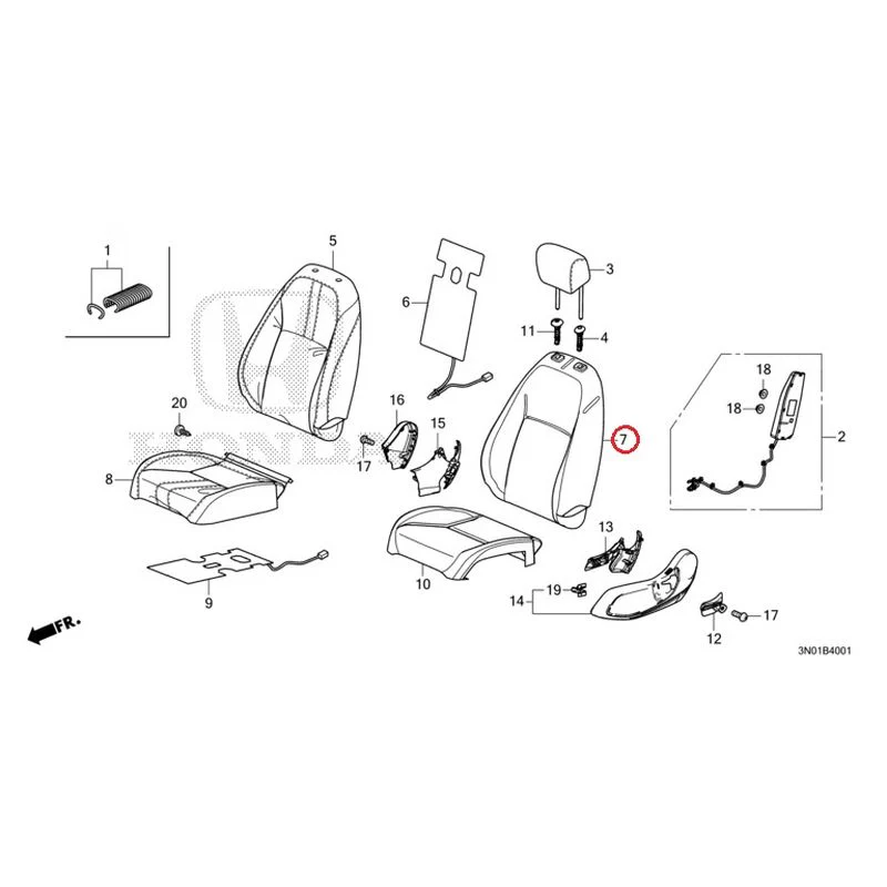 [NEW] JDM HONDA VEZEL e:HEV RV5 2021 Front Seat (Passenger Side) GENUINE OEM - Image 9