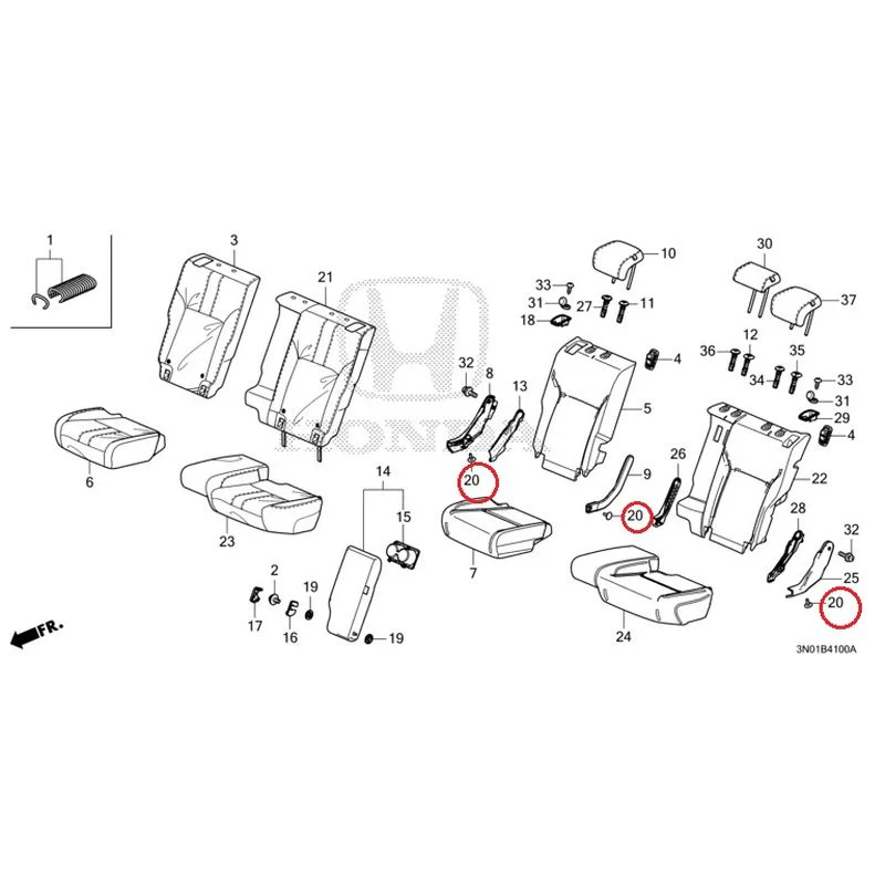 [NEW] JDM HONDA VEZEL e:HEV RV5 2021 Rear Seat GENUINE OEM - Image 21