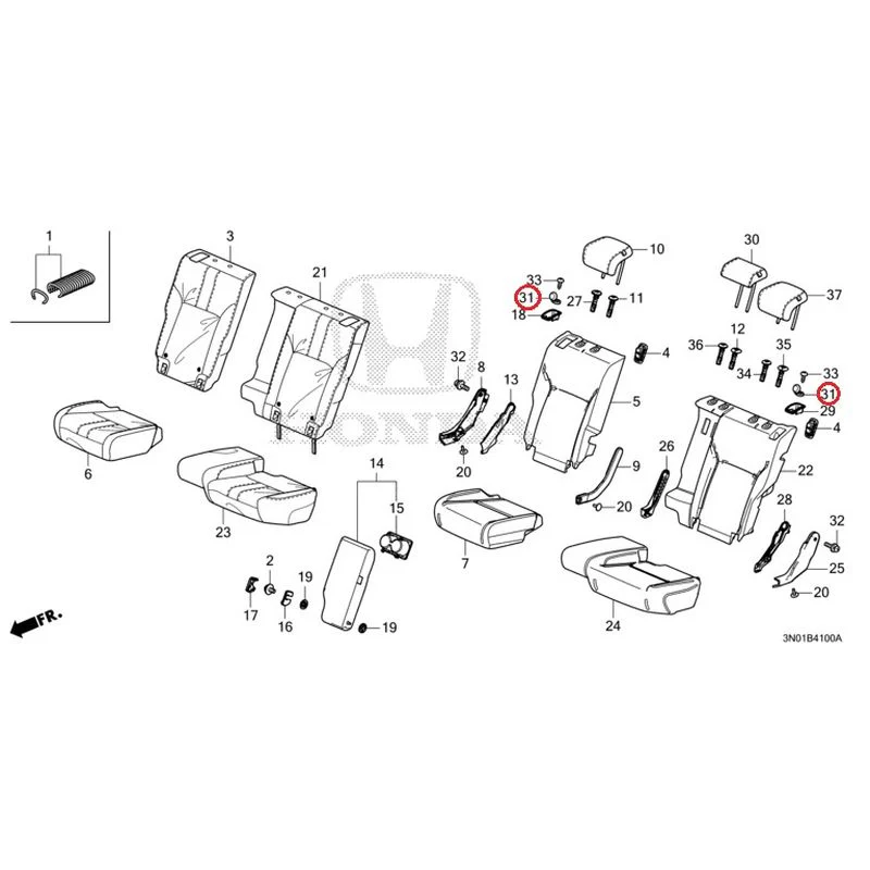 [NEW] JDM HONDA VEZEL e:HEV RV5 2021 Rear Seat GENUINE OEM - Image 32