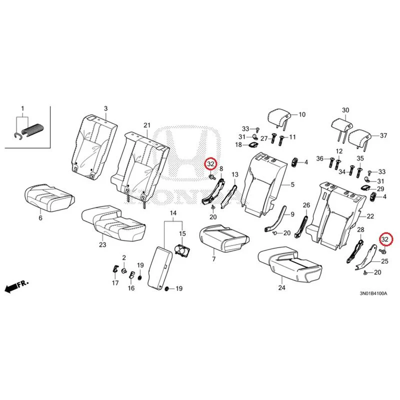 [NEW] JDM HONDA VEZEL e:HEV RV5 2021 Rear Seat GENUINE OEM - Image 33