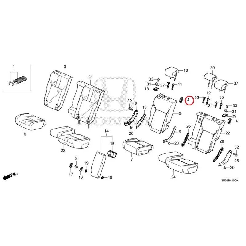 [NEW] JDM HONDA VEZEL e:HEV RV5 2021 Rear Seat GENUINE OEM - Image 5