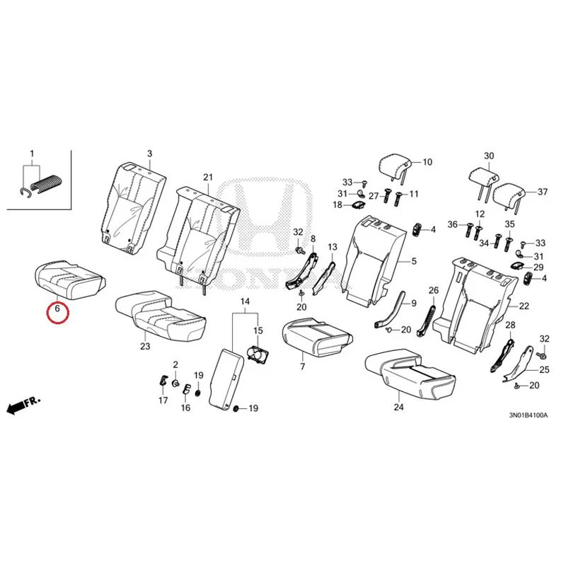 [NEW] JDM HONDA VEZEL e:HEV RV5 2021 Rear Seat GENUINE OEM - Image 7