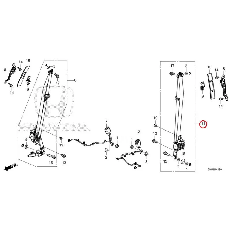 [NEW] JDM HONDA VEZEL e:HEV RV5 2021 Seat Belt (Front) GENUINE OEM - Image 12