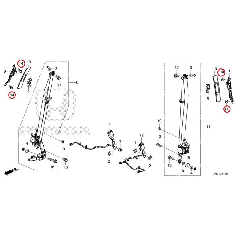 [NEW] JDM HONDA VEZEL e:HEV RV5 2021 Seat Belt (Front) GENUINE OEM - Image 15