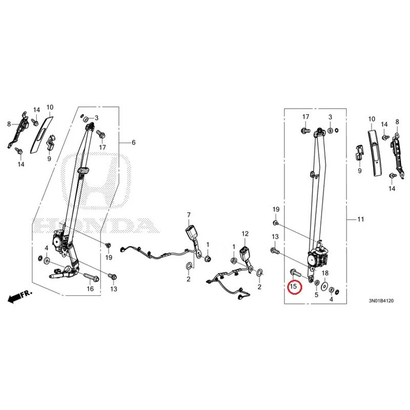 [NEW] JDM HONDA VEZEL e:HEV RV5 2021 Seat Belt (Front) GENUINE OEM - Image 16