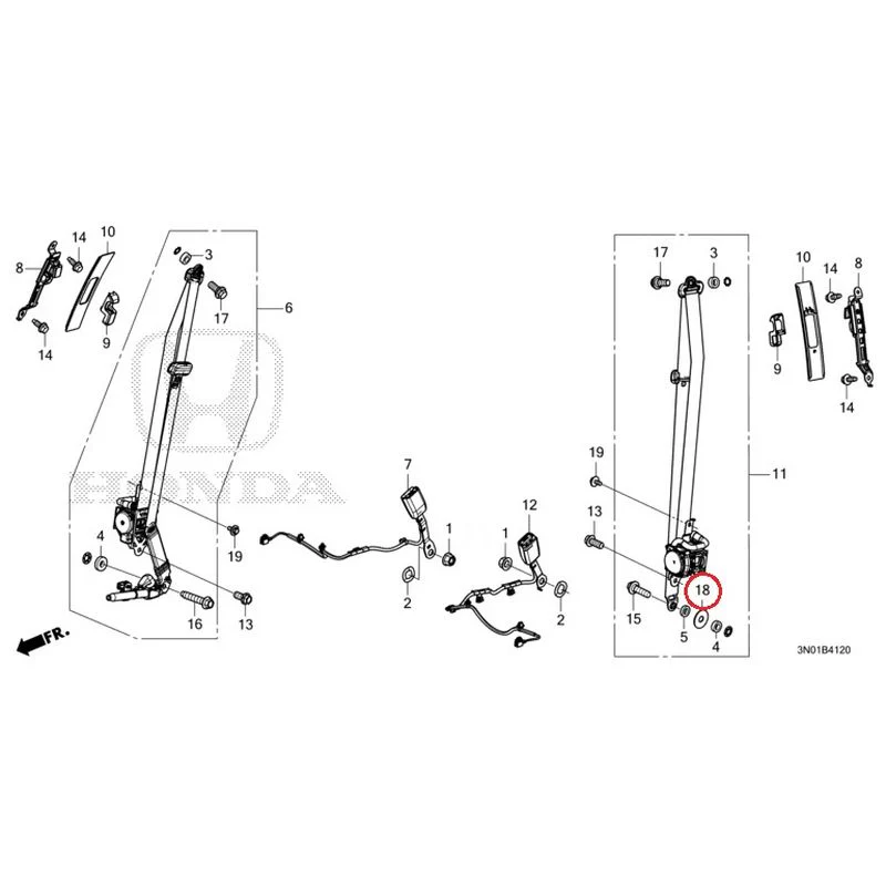 [NEW] JDM HONDA VEZEL e:HEV RV5 2021 Seat Belt (Front) GENUINE OEM - Image 19