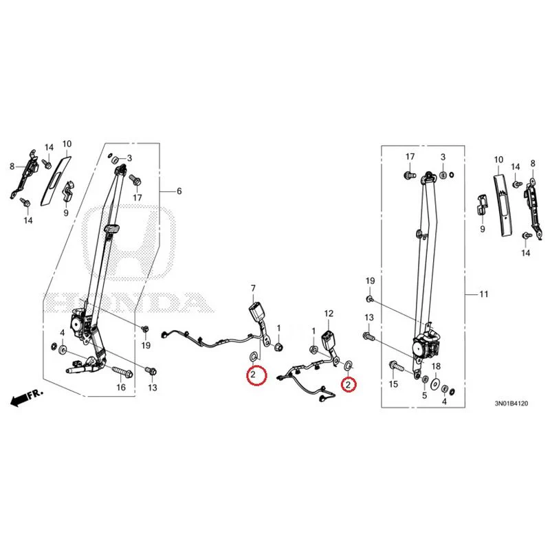 [NEW] JDM HONDA VEZEL e:HEV RV5 2021 Seat Belt (Front) GENUINE OEM - Image 3