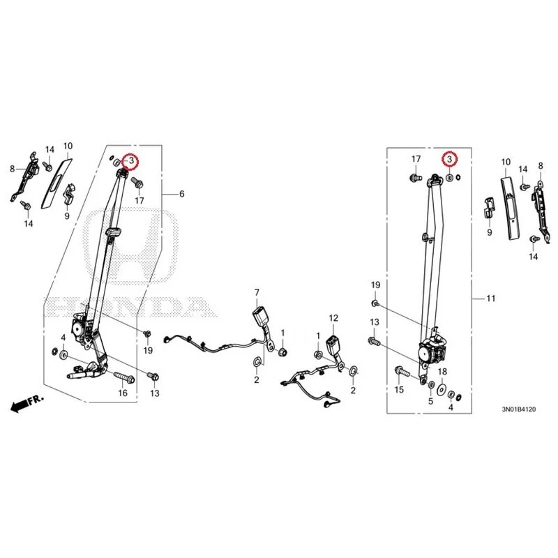[NEW] JDM HONDA VEZEL e:HEV RV5 2021 Seat Belt (Front) GENUINE OEM - Image 4