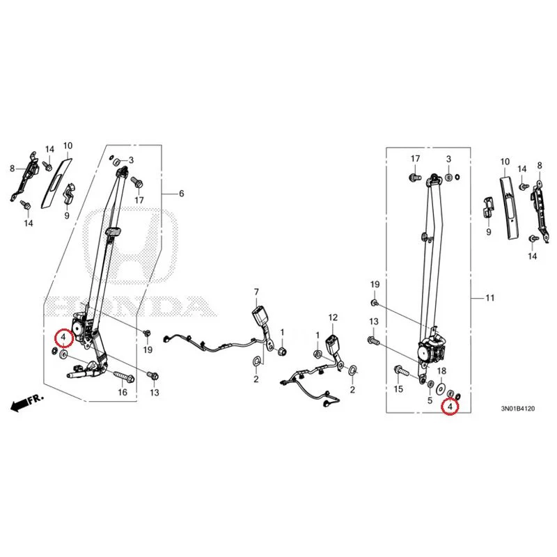 [NEW] JDM HONDA VEZEL e:HEV RV5 2021 Seat Belt (Front) GENUINE OEM - Image 5