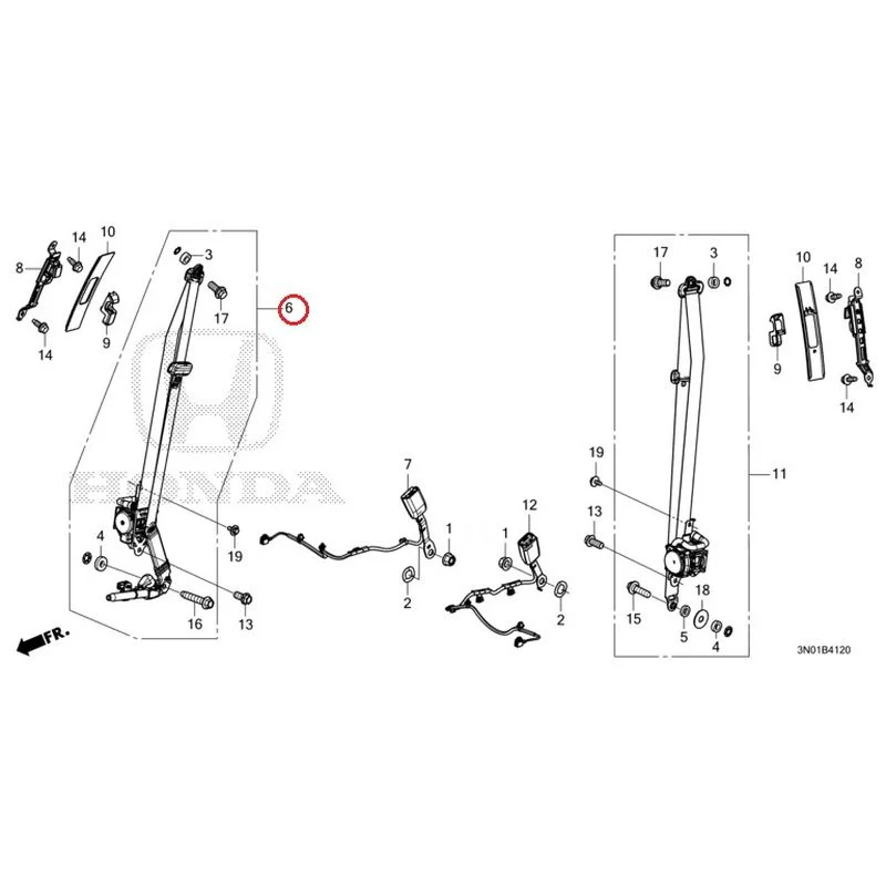[NEW] JDM HONDA VEZEL e:HEV RV5 2021 Seat Belt (Front) GENUINE OEM - Image 7