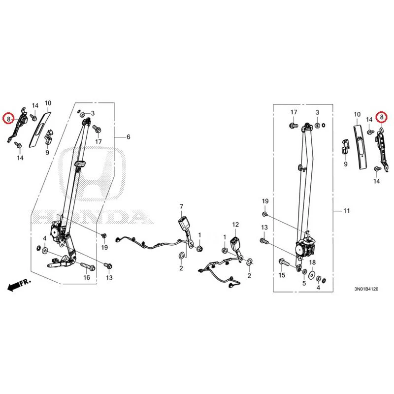 [NEW] JDM HONDA VEZEL e:HEV RV5 2021 Seat Belt (Front) GENUINE OEM - Image 9