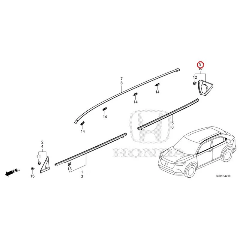 [NEW] JDM HONDA VEZEL e:HEV RV5 2021 Molding GENUINE OEM - Image 10