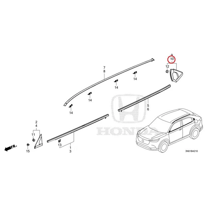 [NEW] JDM HONDA VEZEL e:HEV RV5 2021 Molding GENUINE OEM - Image 11