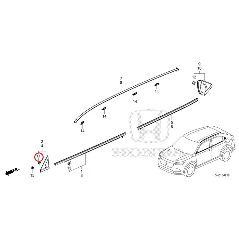 [NEW] JDM HONDA VEZEL e:HEV RV5 2021 Molding GENUINE OEM - Image 12
