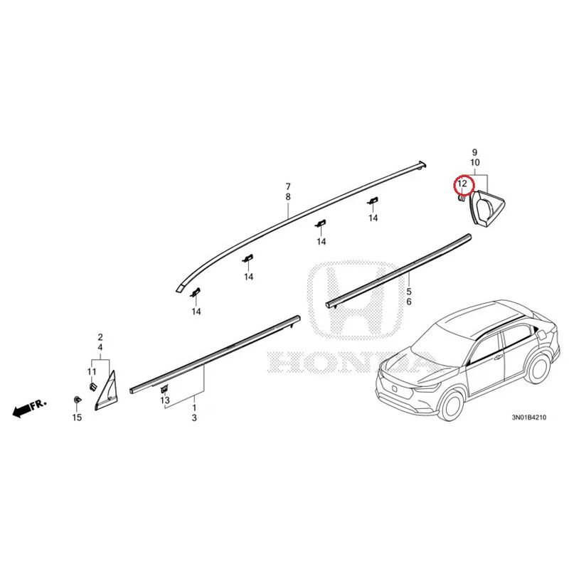 [NEW] JDM HONDA VEZEL e:HEV RV5 2021 Molding GENUINE OEM - Image 13