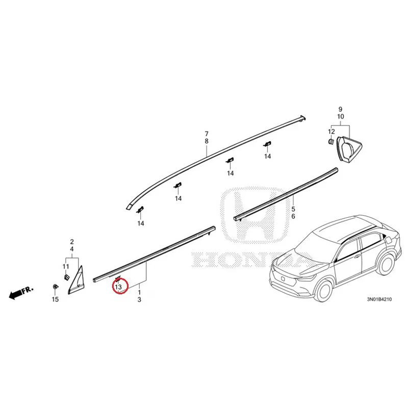 [NEW] JDM HONDA VEZEL e:HEV RV5 2021 Molding GENUINE OEM - Image 14