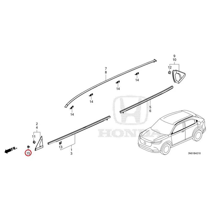[NEW] JDM HONDA VEZEL e:HEV RV5 2021 Molding GENUINE OEM - Image 16