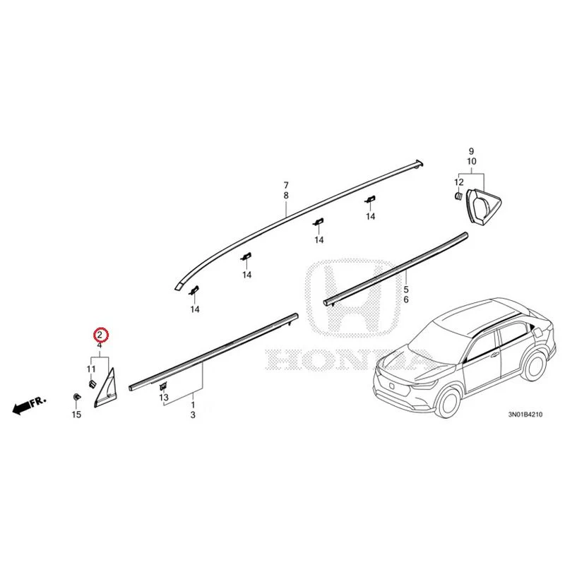 [NEW] JDM HONDA VEZEL e:HEV RV5 2021 Molding GENUINE OEM - Image 3