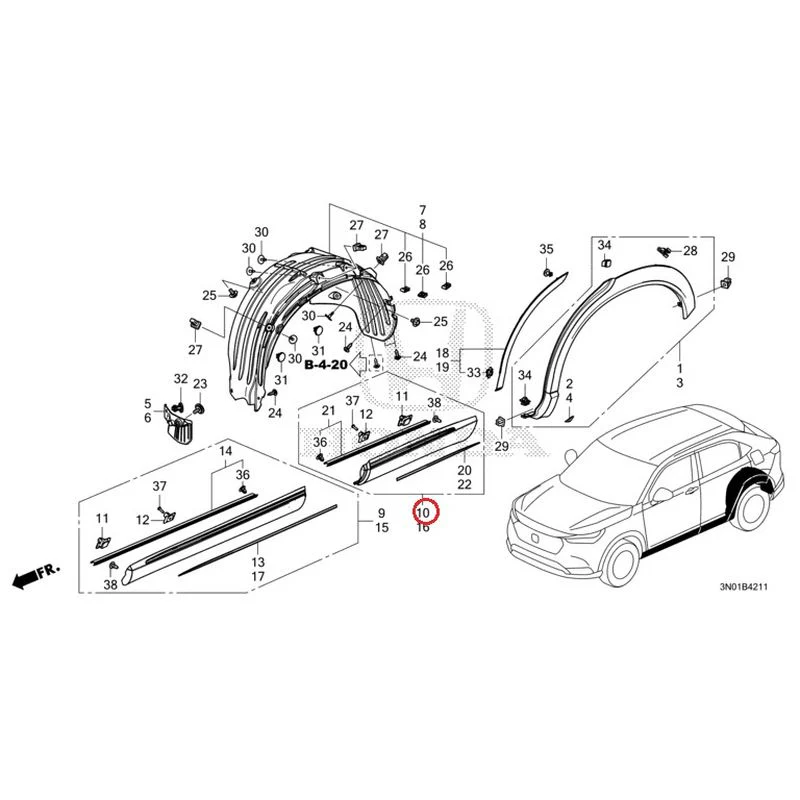 [NEW] JDM HONDA VEZEL e:HEV RV5 2021 Protectors GENUINE OEM - Image 11