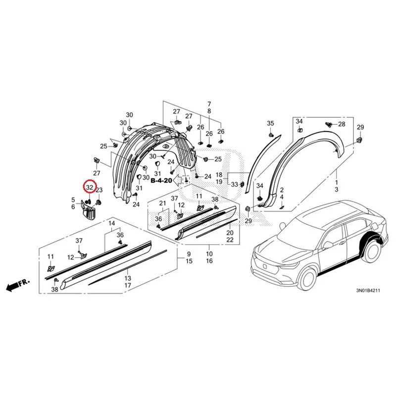 [NEW] JDM HONDA VEZEL e:HEV RV5 2021 Protectors GENUINE OEM - Image 33