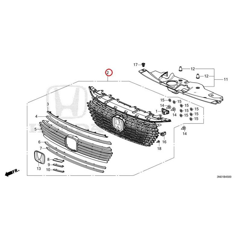 [NEW] JDM HONDA VEZEL e:HEV RV5 2021 Front Grill GENUINE OEM - Image 11