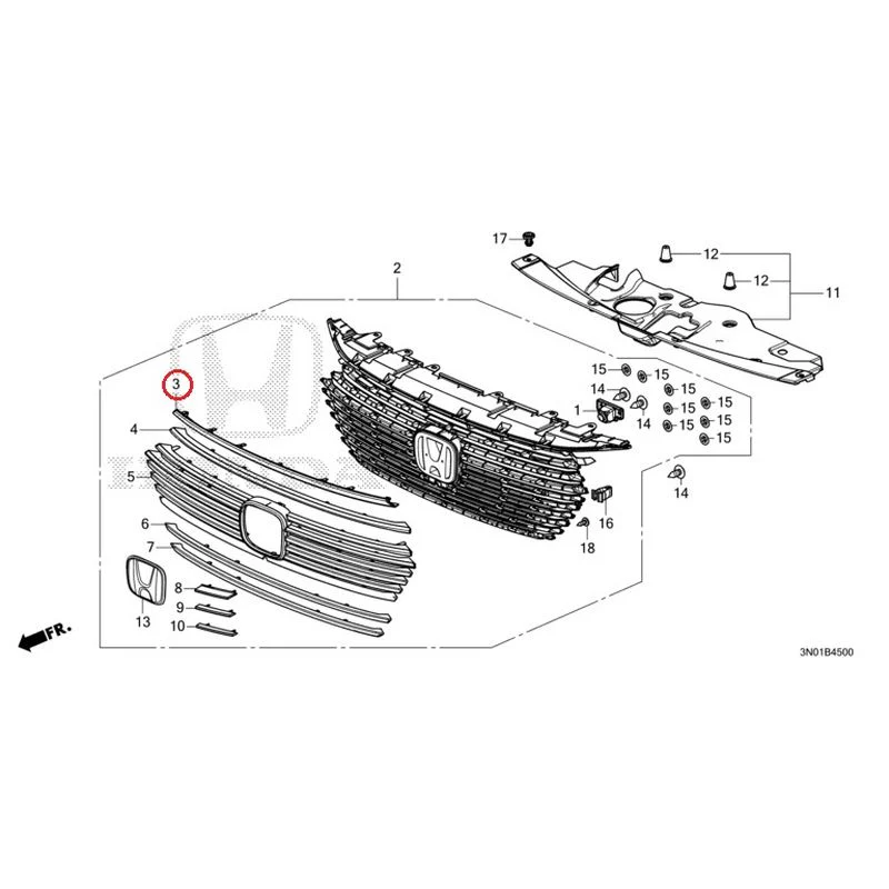 [NEW] JDM HONDA VEZEL e:HEV RV5 2021 Front Grill GENUINE OEM - Image 13