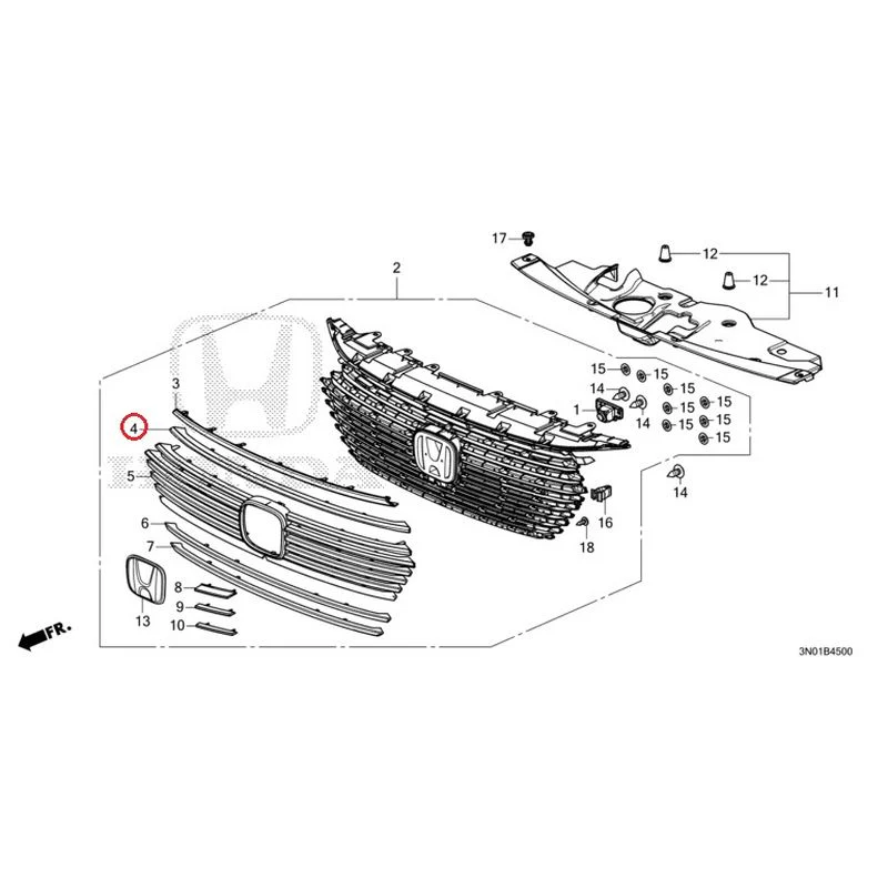 [NEW] JDM HONDA VEZEL e:HEV RV5 2021 Front Grill GENUINE OEM - Image 16