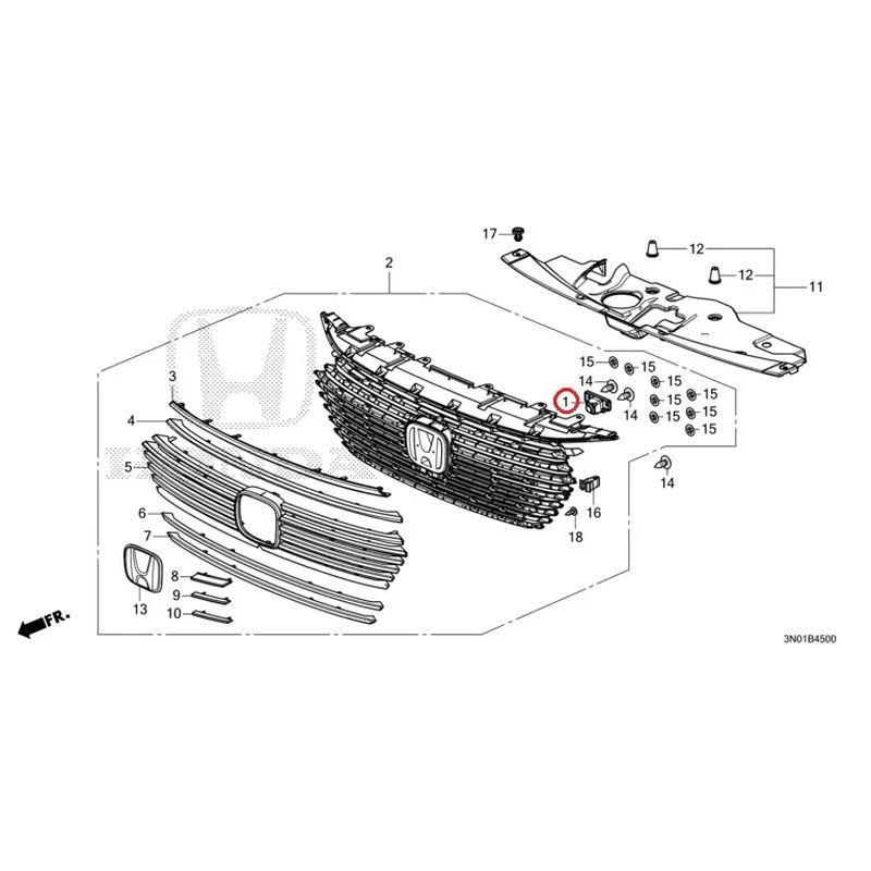 [NEW] JDM HONDA VEZEL e:HEV RV5 2021 Front Grill GENUINE OEM - Image 2