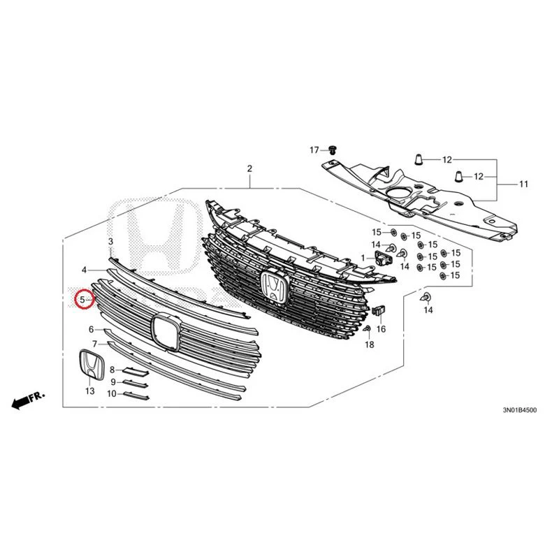 [NEW] JDM HONDA VEZEL e:HEV RV5 2021 Front Grill GENUINE OEM - Image 21
