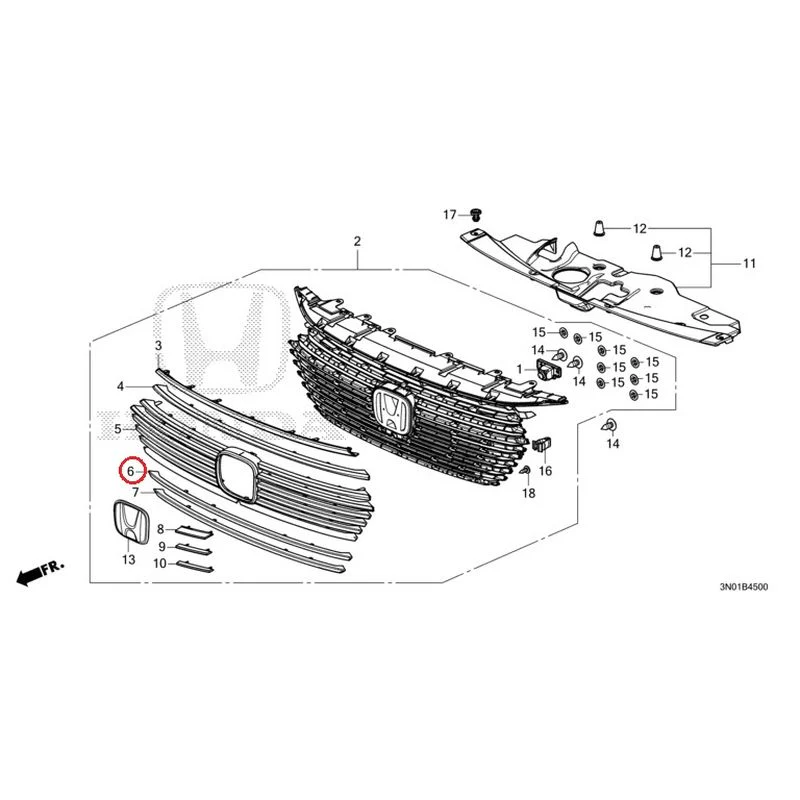 [NEW] JDM HONDA VEZEL e:HEV RV5 2021 Front Grill GENUINE OEM - Image 32