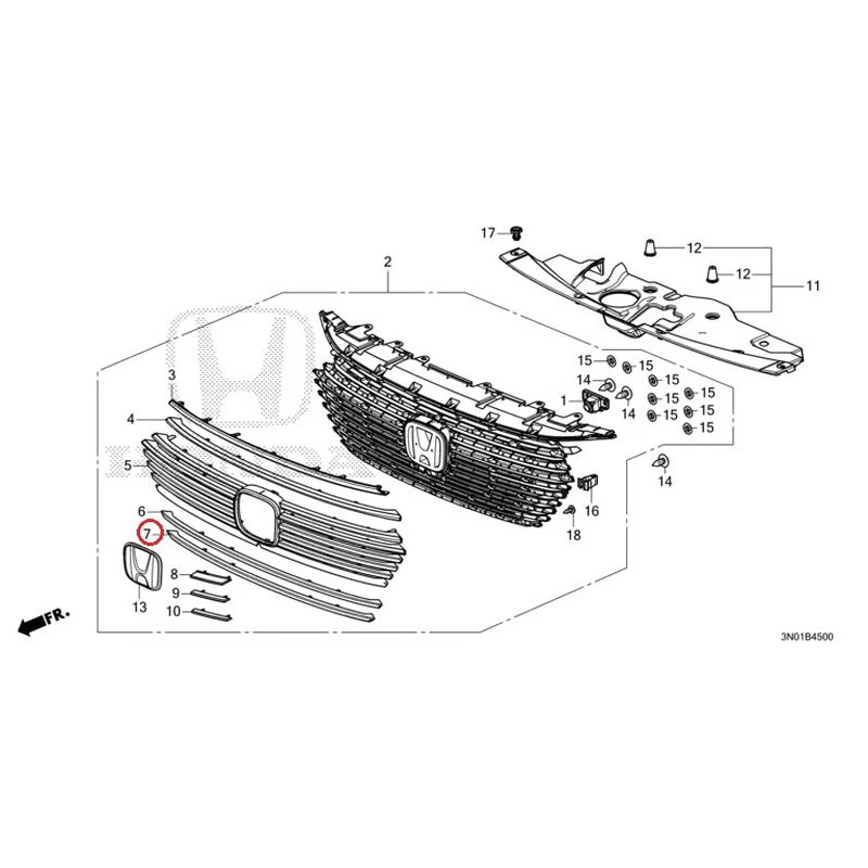 [NEW] JDM HONDA VEZEL e:HEV RV5 2021 Front Grill GENUINE OEM - Image 37