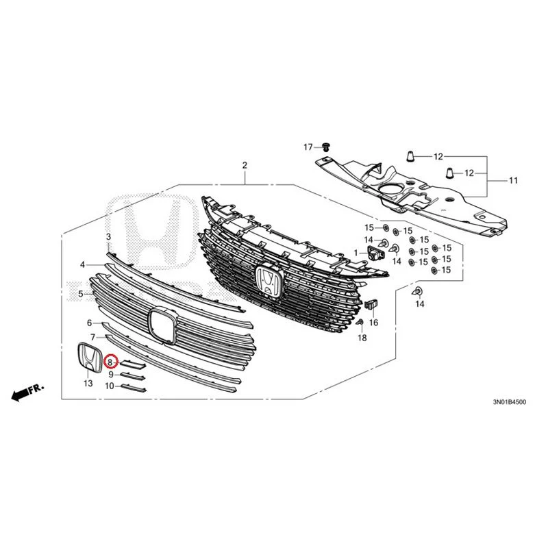 [NEW] JDM HONDA VEZEL e:HEV RV5 2021 Front Grill GENUINE OEM - Image 39