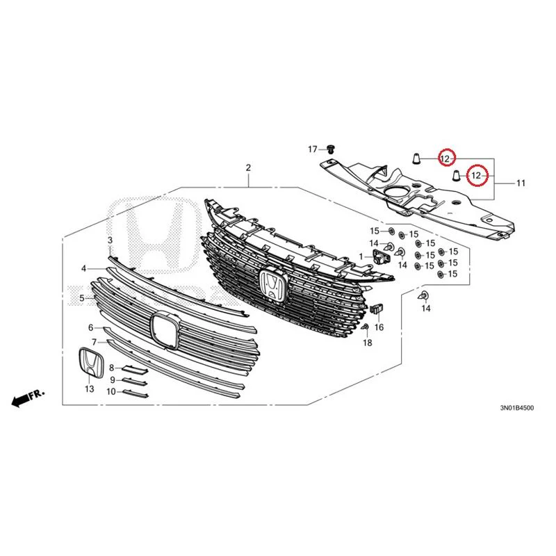 [NEW] JDM HONDA VEZEL e:HEV RV5 2021 Front Grill GENUINE OEM - Image 43