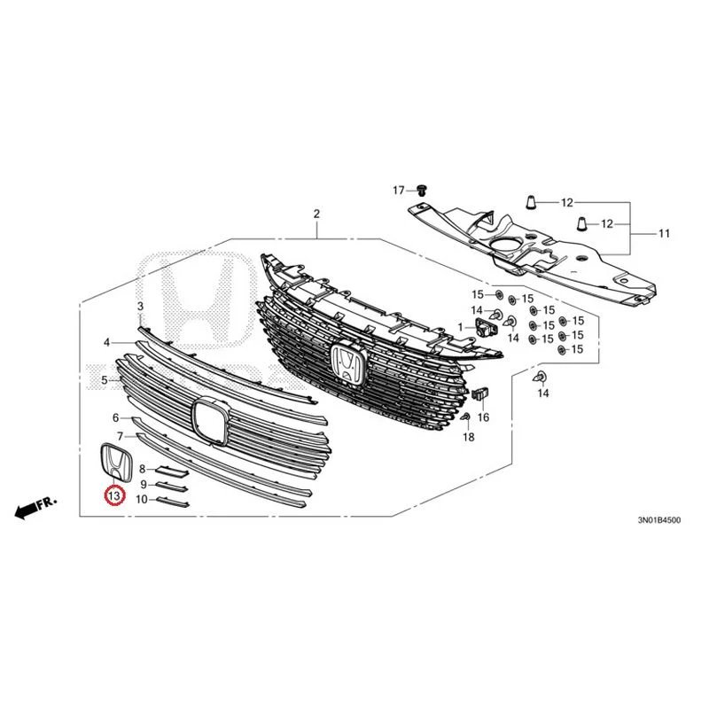 [NEW] JDM HONDA VEZEL e:HEV RV5 2021 Front Grill GENUINE OEM - Image 44