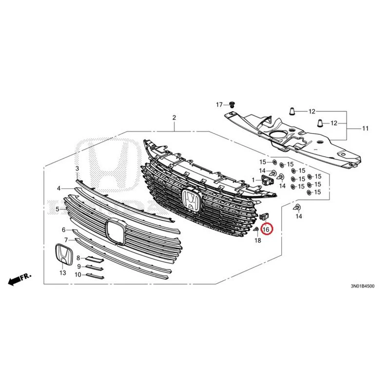 [NEW] JDM HONDA VEZEL e:HEV RV5 2021 Front Grill GENUINE OEM - Image 47