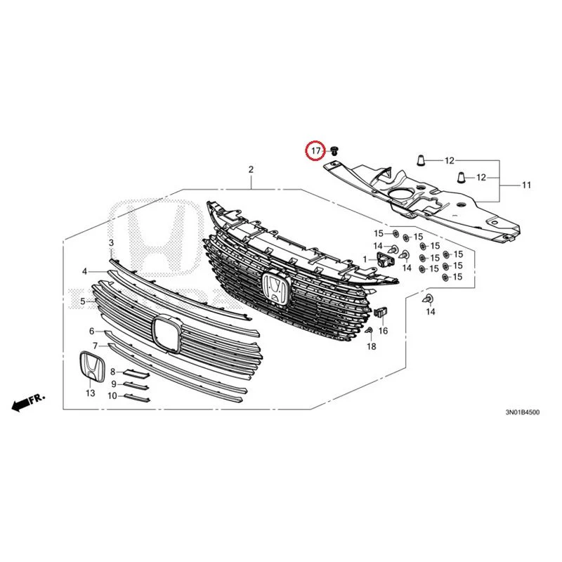 [NEW] JDM HONDA VEZEL e:HEV RV5 2021 Front Grill GENUINE OEM - Image 48