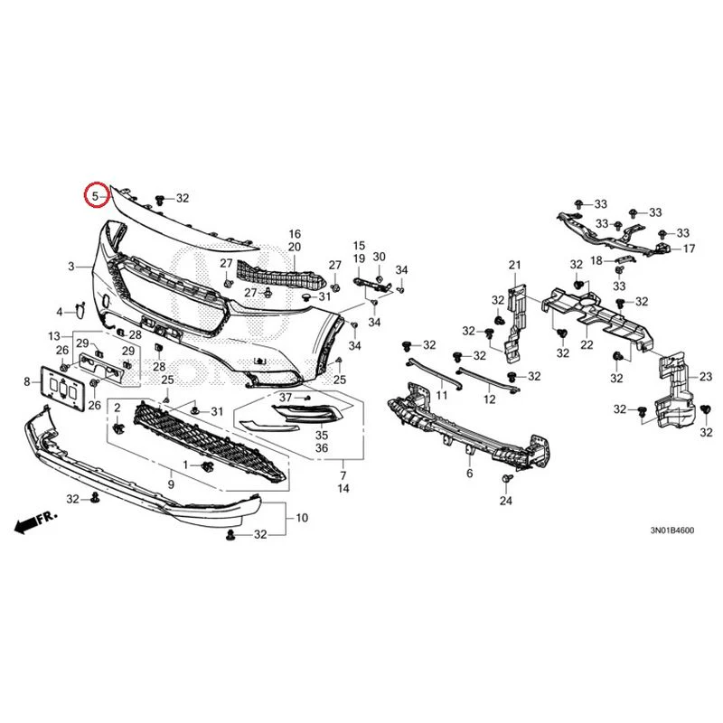 [NEW] JDM HONDA VEZEL e:HEV RV5 2021 Front Bumper GENUINE OEM - Image 18