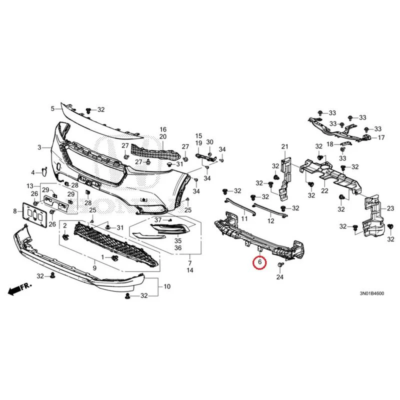 [NEW] JDM HONDA VEZEL e:HEV RV5 2021 Front Bumper GENUINE OEM - Image 19