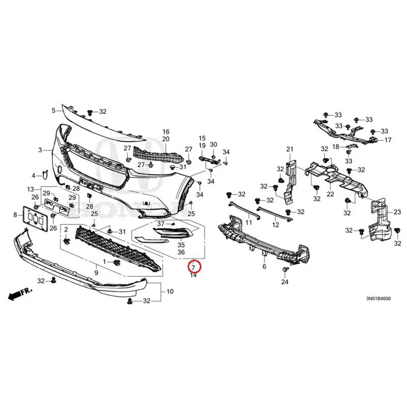 [NEW] JDM HONDA VEZEL e:HEV RV5 2021 Front Bumper GENUINE OEM - Image 20