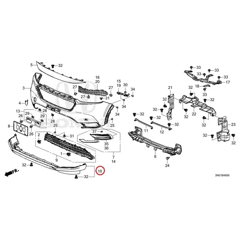 [NEW] JDM HONDA VEZEL e:HEV RV5 2021 Front Bumper GENUINE OEM - Image 23